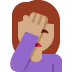 🤦🏽‍♀️ woman facepalming: medium skin tone display on Twitter